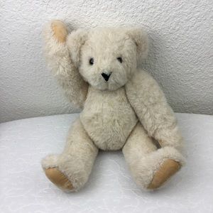 Vermont Teddy Bear Fully Jointed Born In Vermont Brown Eyes 16”Plush Bei…